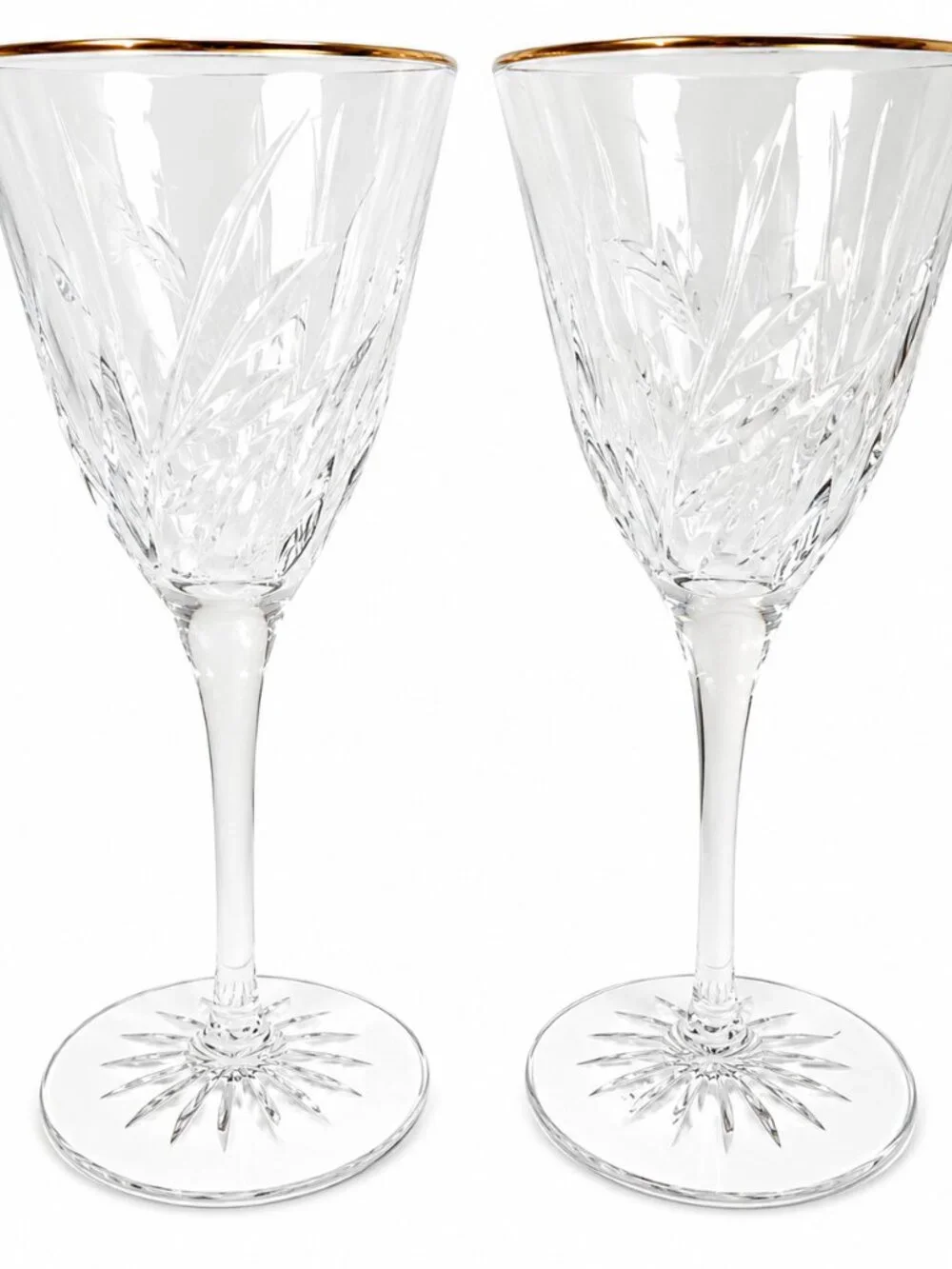 Cristal D'Arques Durand Gold Rim Crystal Glasses